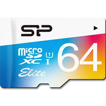 کارت حافظه microSDHC سیلیکون پاور Color Elite کلاس 10 سرعت 85MBps بدون آداپتور ظرفیت 64GB
